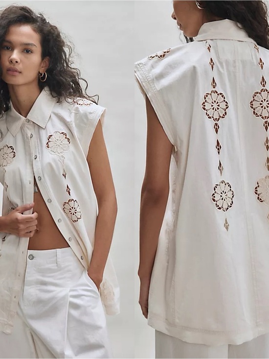 We The Free Tops - NWT- We The Free Desert Lace Button Down